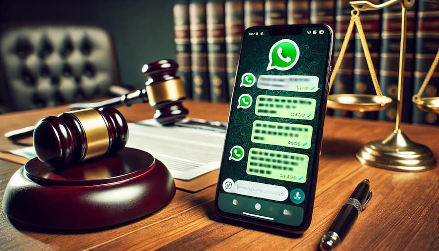 Es delito enseñar conversaciones de WhatsApp
